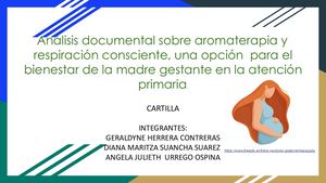 Aromaterapia y respiración consiente en mujer gestante