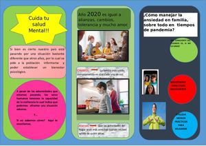 Triptico Cuidar La Salud Mental