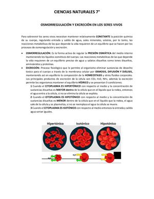 Osmorregulación Y Excreción 1
