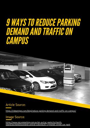 9 Ways To Reduce Parking Demand And Traffic On Campus