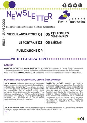 NEWSLETTER #102, juin 2020