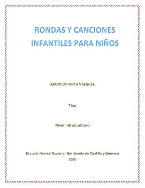 Canciones Y Rondas Infantiles Carolina Vásquez
