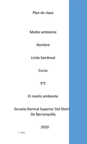 Plan De Clase