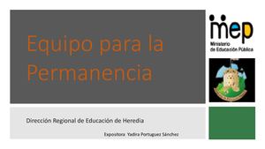 Apoyo A La Direccc Presentación Permanencia