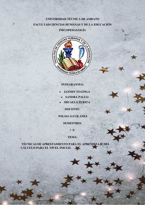 Manual De Aprestamiento Para Pensamiento Matemático Para Nivel Inicial