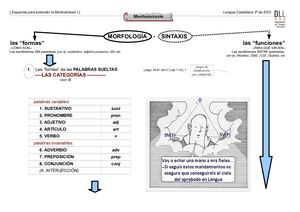 Fantástico Esquema Para Estudiar Y Entender La Morfosintáxis