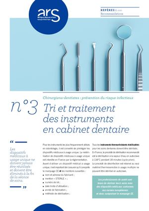 Fiche n°3: tri et traitement des instruments en cabinet dentaire