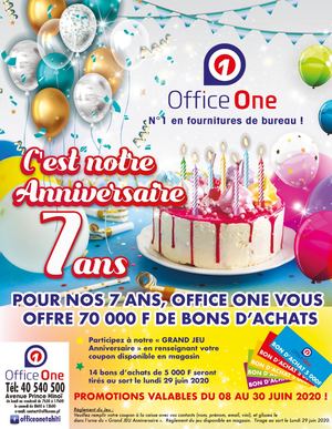 Anniversaire Office One Tahiti !