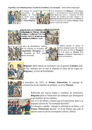 Argentina y sus símbolos Patrios, Creación de la Bandera y la la Escarapela