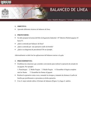 4 Ejemplo De Balanceo De Linea