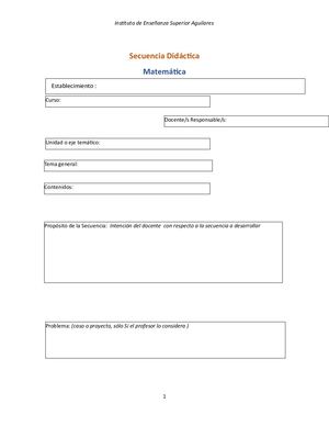 Plantilla Secuencia Didactica