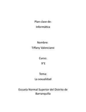 Plan Clase De Informatica