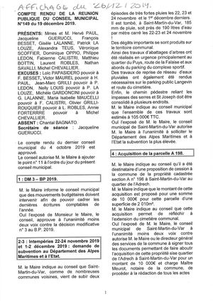 Conseil N°149 Du 19 Decembre 2019