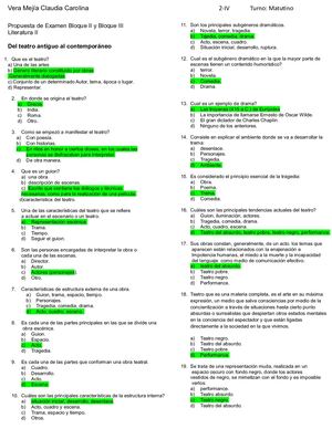 Propuesta De Examen Bii Y Biii