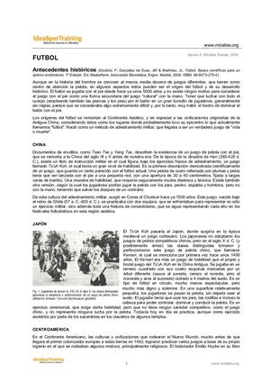 Historia Del Futbol Antecedentes