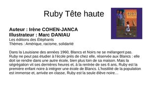 Ruby tête haute
