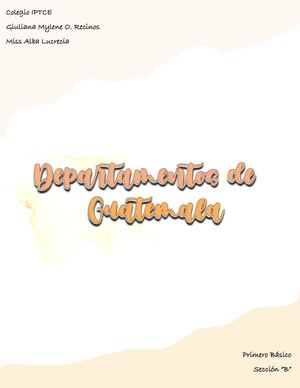 Departamentos De Guatemala
