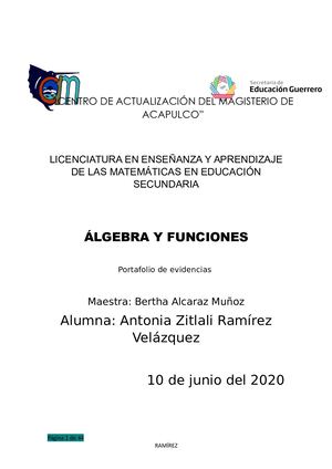ÁLgebra Y Funciones