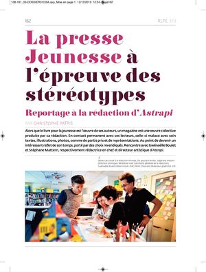 Astrapi : La presse jeunesse à l'épreuve des stéréotypes