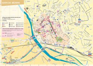 Mapa turistico de Béziers 2020 (Español)