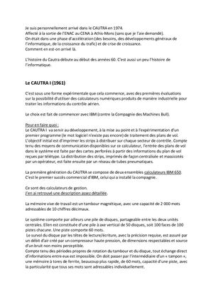 Histoire Cautra par Daniel Azéma