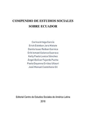 Compendio de Estudios Sociales Sobre Ecuador