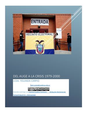 Del Auge A La Crisis 1979-2000