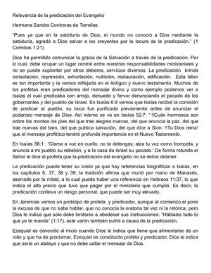 Relevancia De La Predicacion