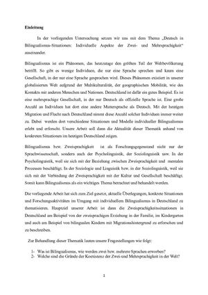 Deutsch in Bilingualismus-Situationen