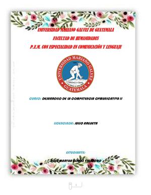 Desarrollo de la Competencia Comunicativa II