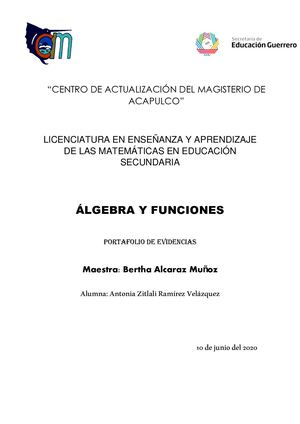 ÁLgebra Y Funciones[1]