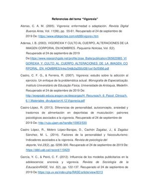Referencias Del Tema “Vigorexia”