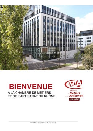 Livret Accueil collaborateurs CMA du Rhône