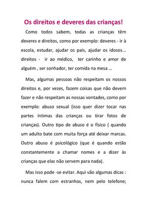 Os Direitos e os Deveres das Crianças_Inês Torres