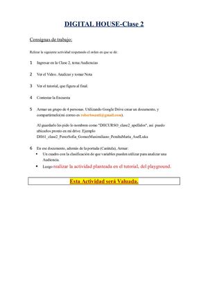 Consignas Digital House