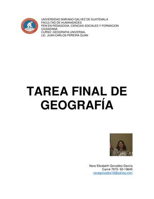 Tarea Final De Geografia