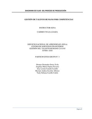 Diagrama De Flujo Del Proceso De Preselección Pdf