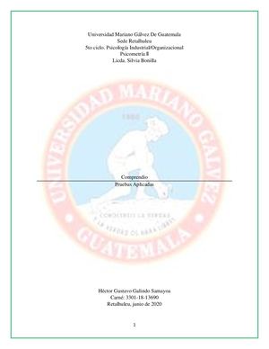Compendio De Pruebas Psico