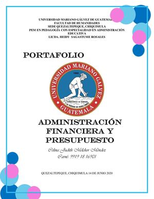 Portafolio Curso Admnistración Financiera