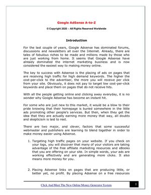 Google Ad Sense A To Z