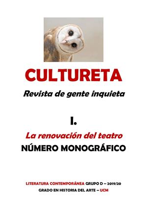 Cultureta Teatro Junio 2020