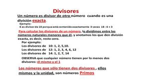 Divisores De Un Número 15 06 2020