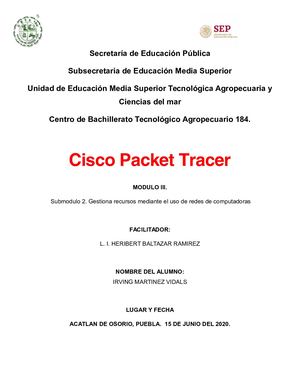 Como crear redes en packet tracer