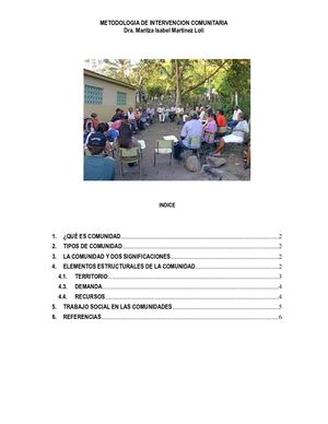 Separata N°1: Definiciones de Trabajo Social Comunitario