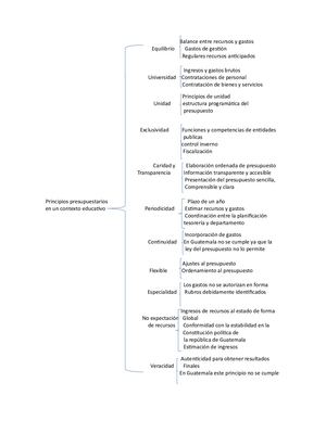 Principios Del Presupuesto Cuadro Sinoptico