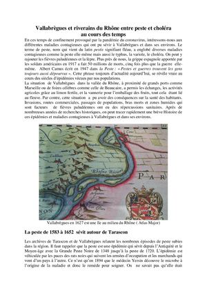 Article Pdf Vallabrègues Entre Peste Et Choléra (1)