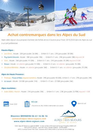 Contremarques Journée Ski Dans Les Alpes Du Sud