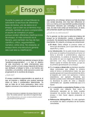 Como Escribir Un Ensayo