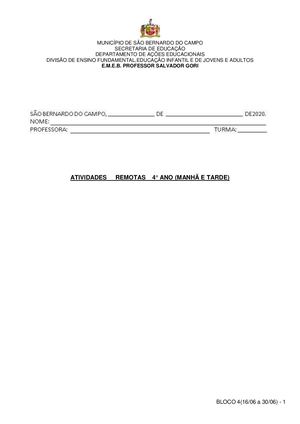4ºs Anos Bloco 4 Ok