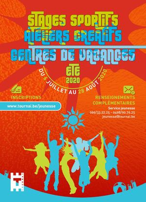 Stages, ateliers et centres de vacances congé Été 2020 de la Ville de Tournai